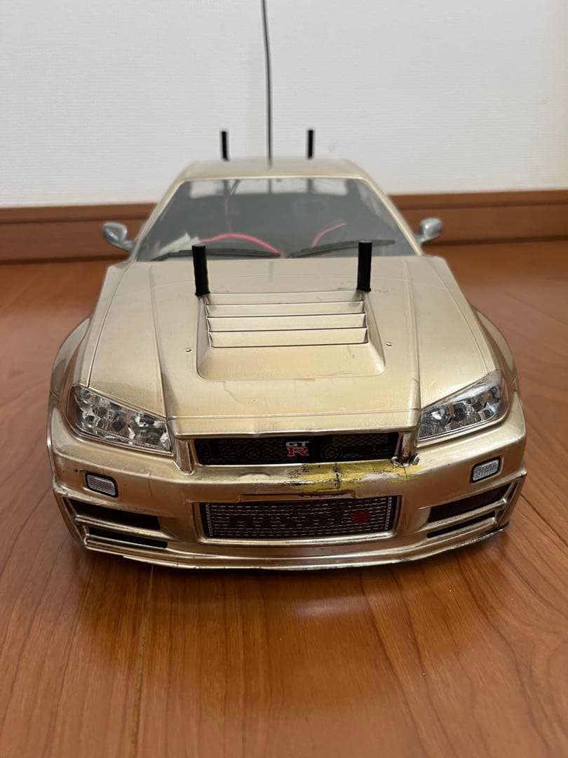 1/10 ラジコン ドリフト R34GT-R LED電飾付