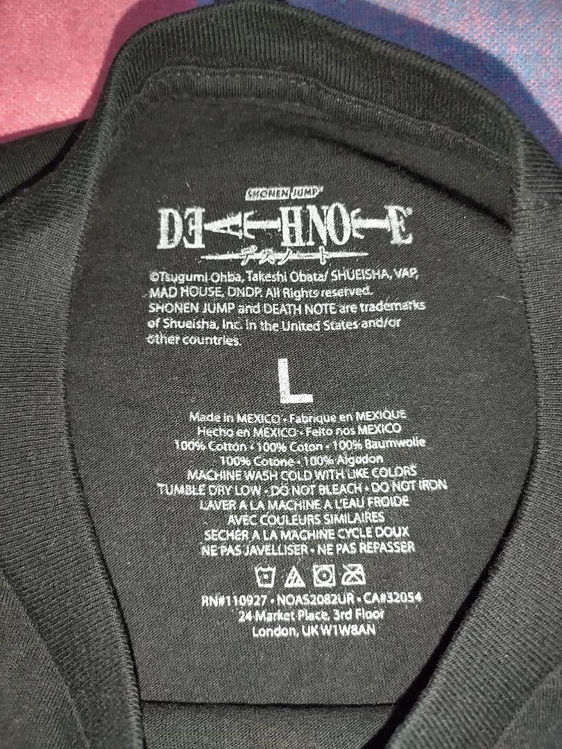 DEATH NOTE アニメ Tシャツ Lサイズ デスノート ライト＆エル