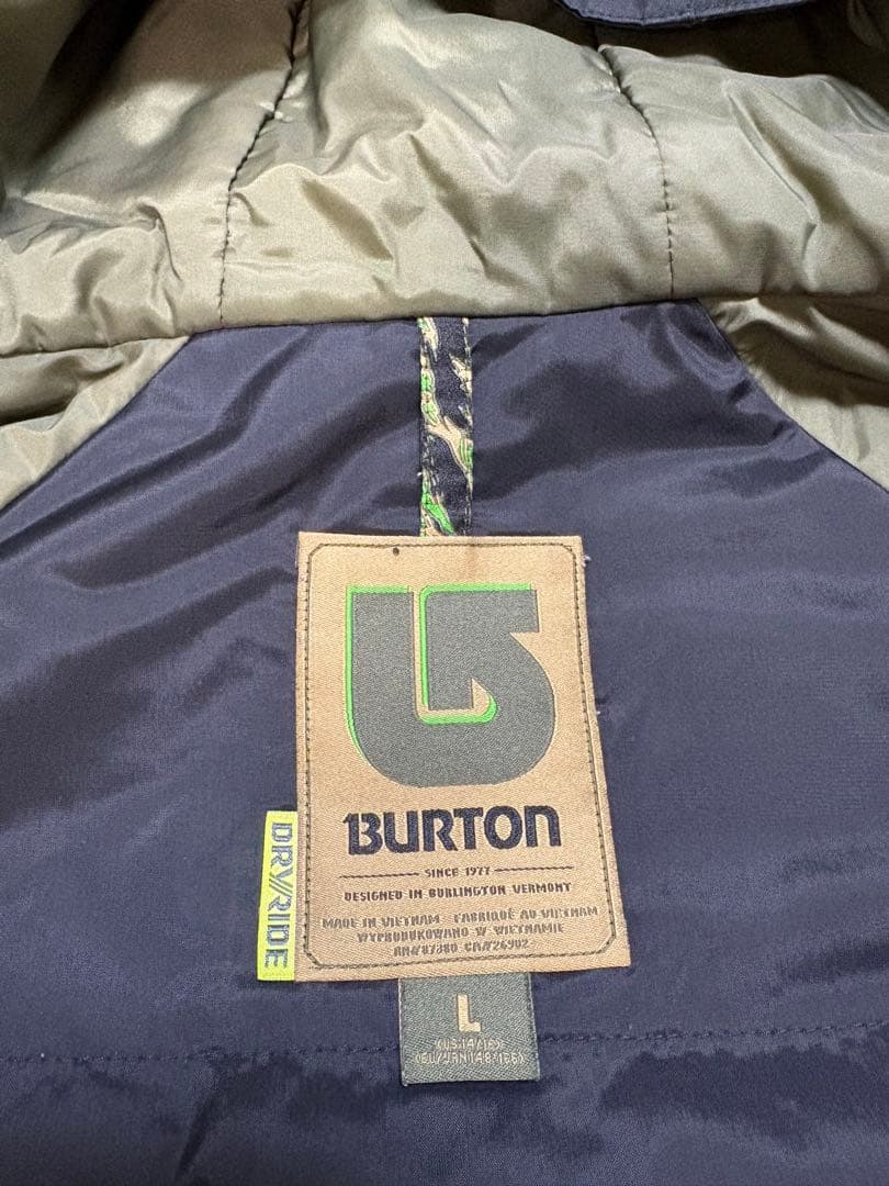BURTON 迷彩柄ジャケット＆黒パンツ　上下SET Lサイズ