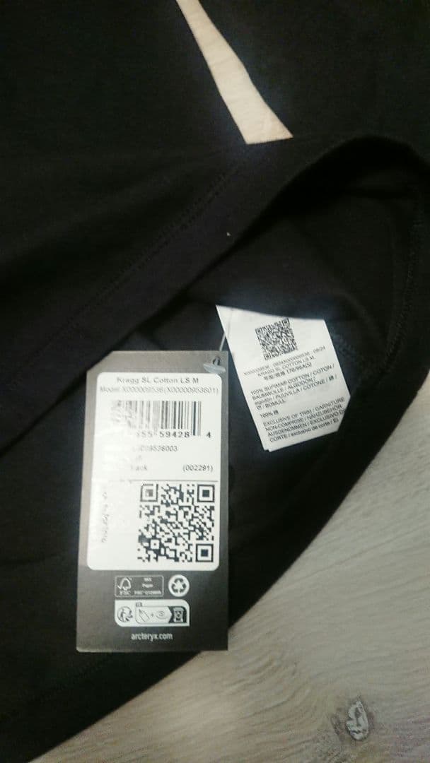 新品未使用Arc'teryxアークテリクスKragg SL Cotton LS