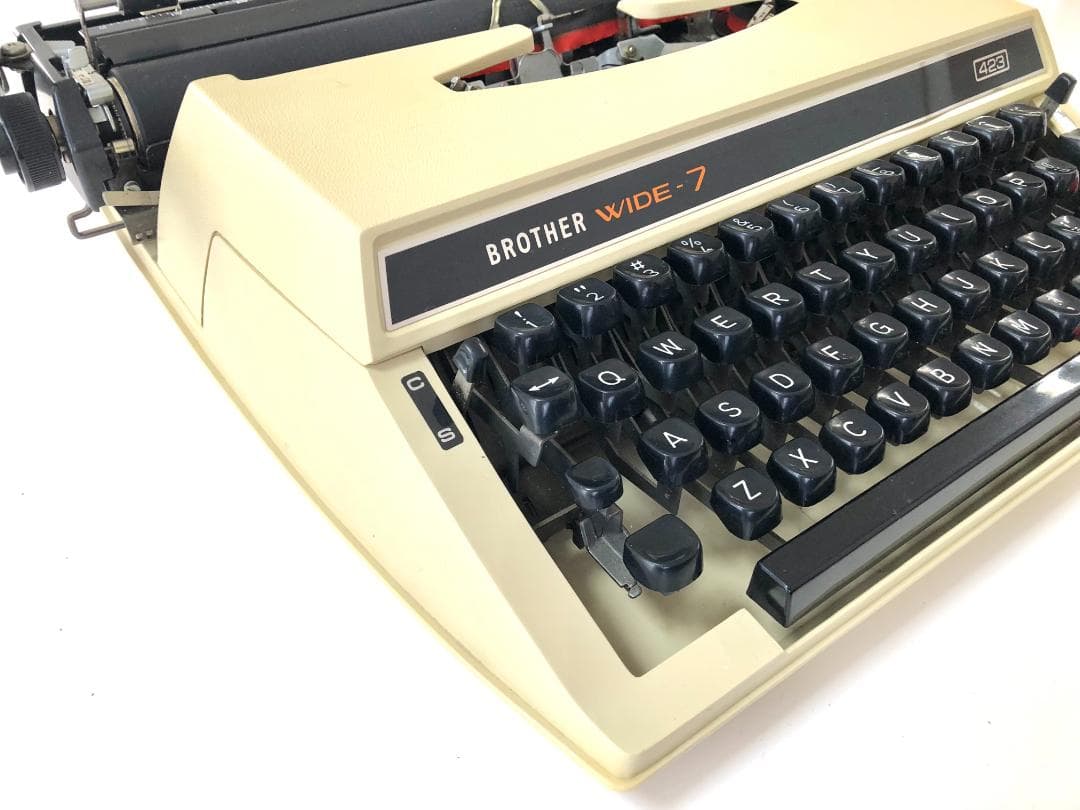 【完動品・印字可能・取説付】ブラザー「WIDE-7」423 タイプライター