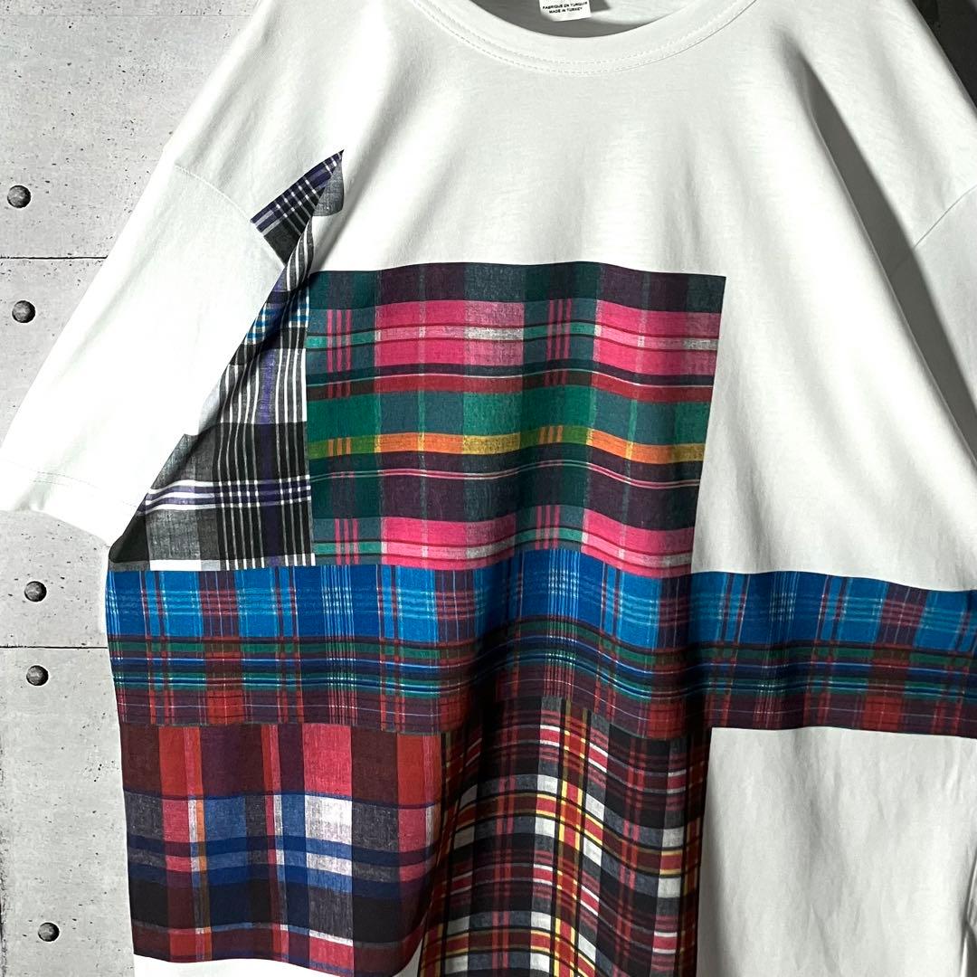 コムデギャルソン ☆ チェック柄 Tシャツ 希少サイズ XL
