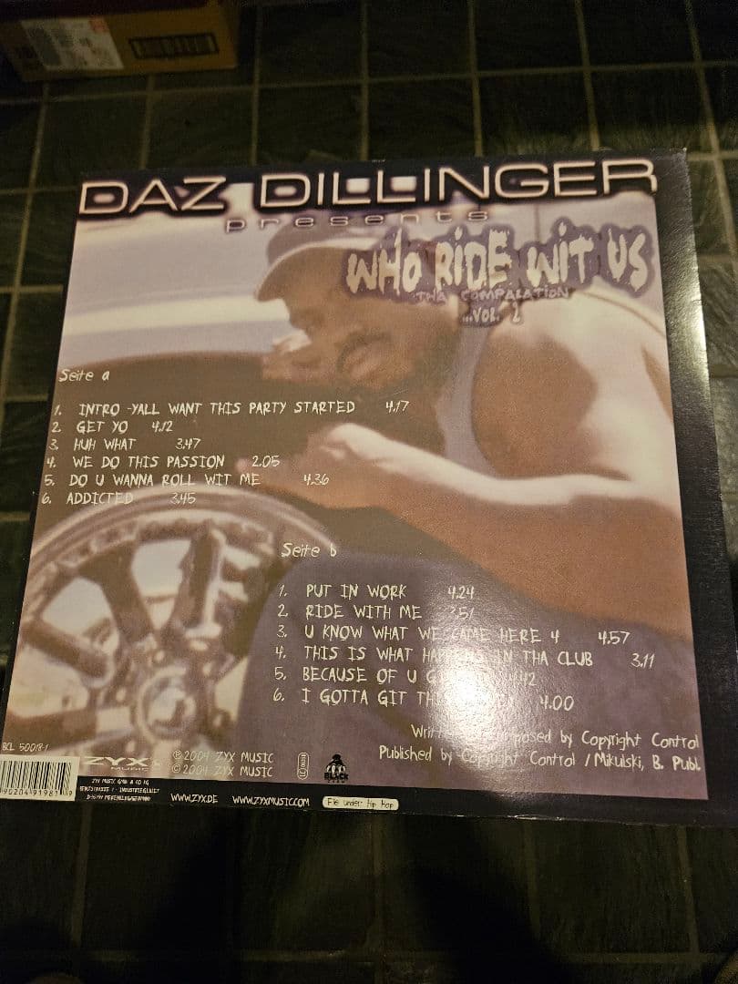 洋楽 DAZ DILLINGER WHO RIDE WIT US vol.2