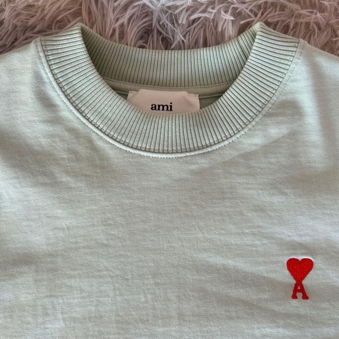 極美品★AMI PARIS アミパリス ロングスリーブTシャツ ミントグリーン