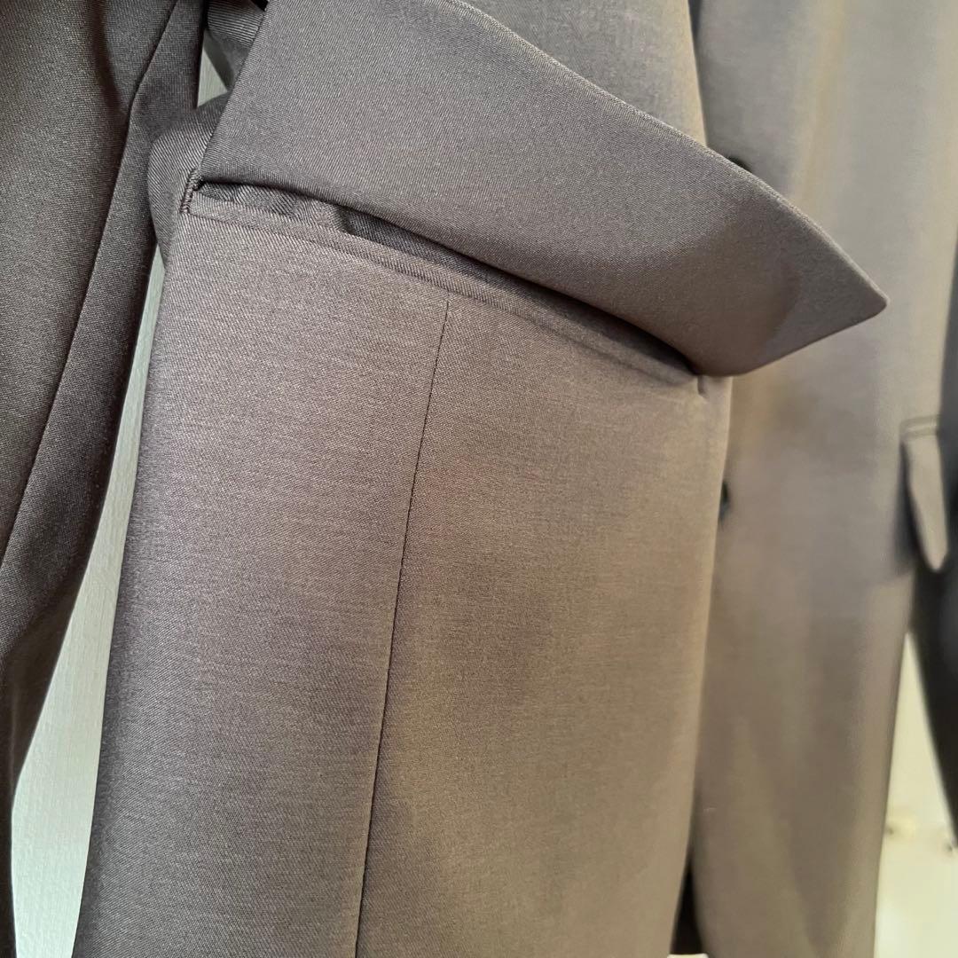 UNIQLO C 感動ジャケット＆タックパンツ セットアップ M ダークブラウン