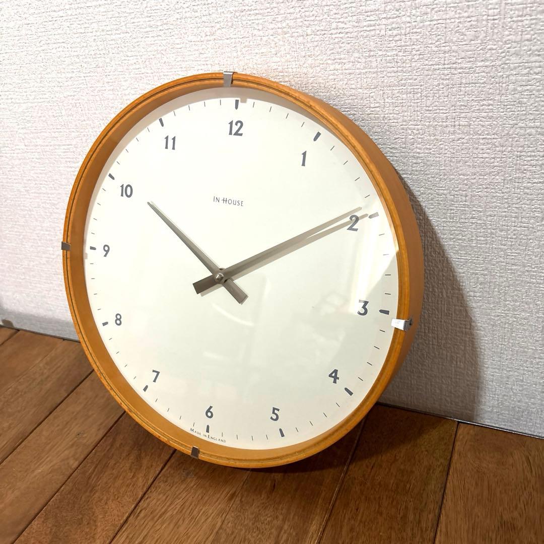 【美品】IN HOUSE 壁掛け時計 英国製 ACTUS