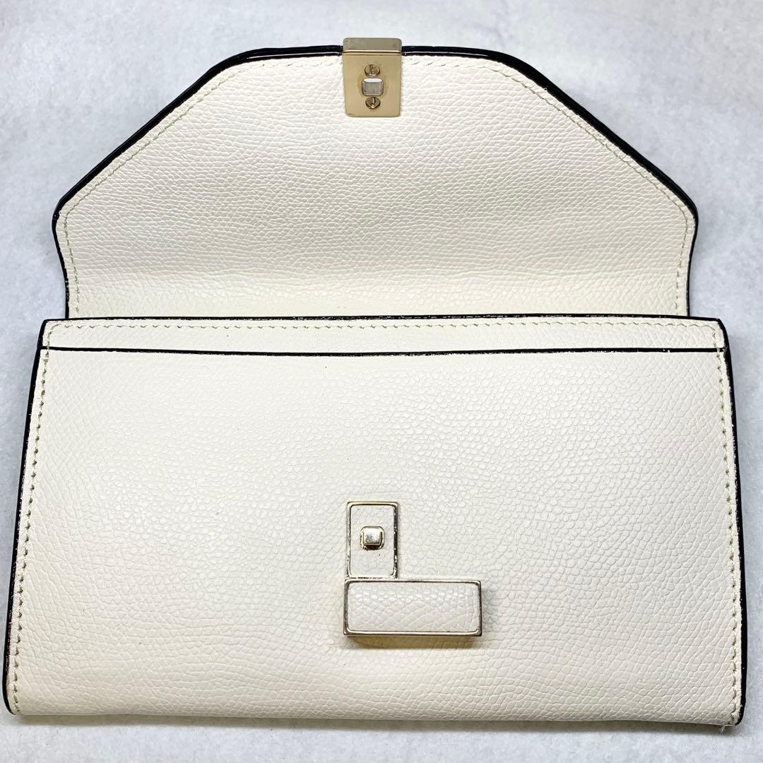 希少 Valextra ヴァレクストラ 折り財布 イジィデ レザー ホワイト