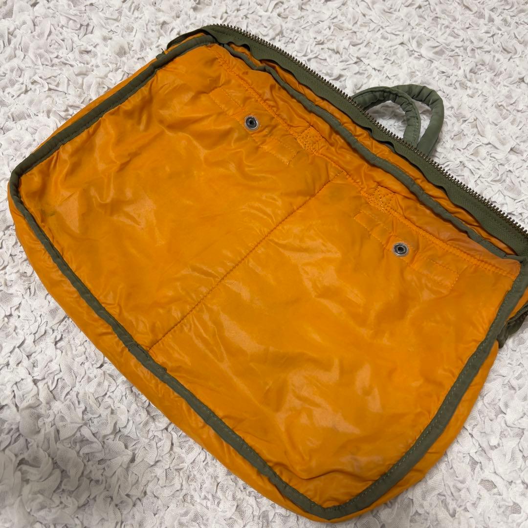 廃盤・希少 ポーター タンカー 2way ビジネスバッグ ショルダー グリーン系