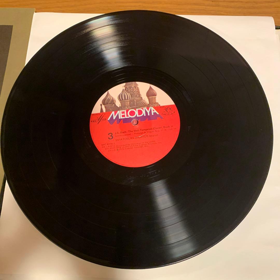 バッハ:平均律クラヴィーア曲集第2巻リヒテルLP3枚BOX1974年US盤
