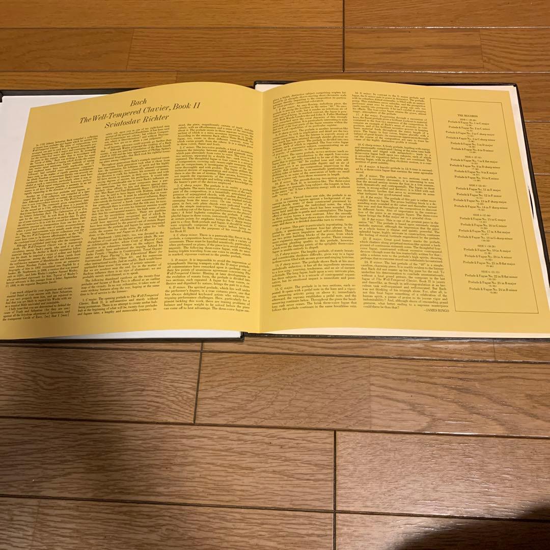 バッハ:平均律クラヴィーア曲集第2巻リヒテルLP3枚BOX1974年US盤