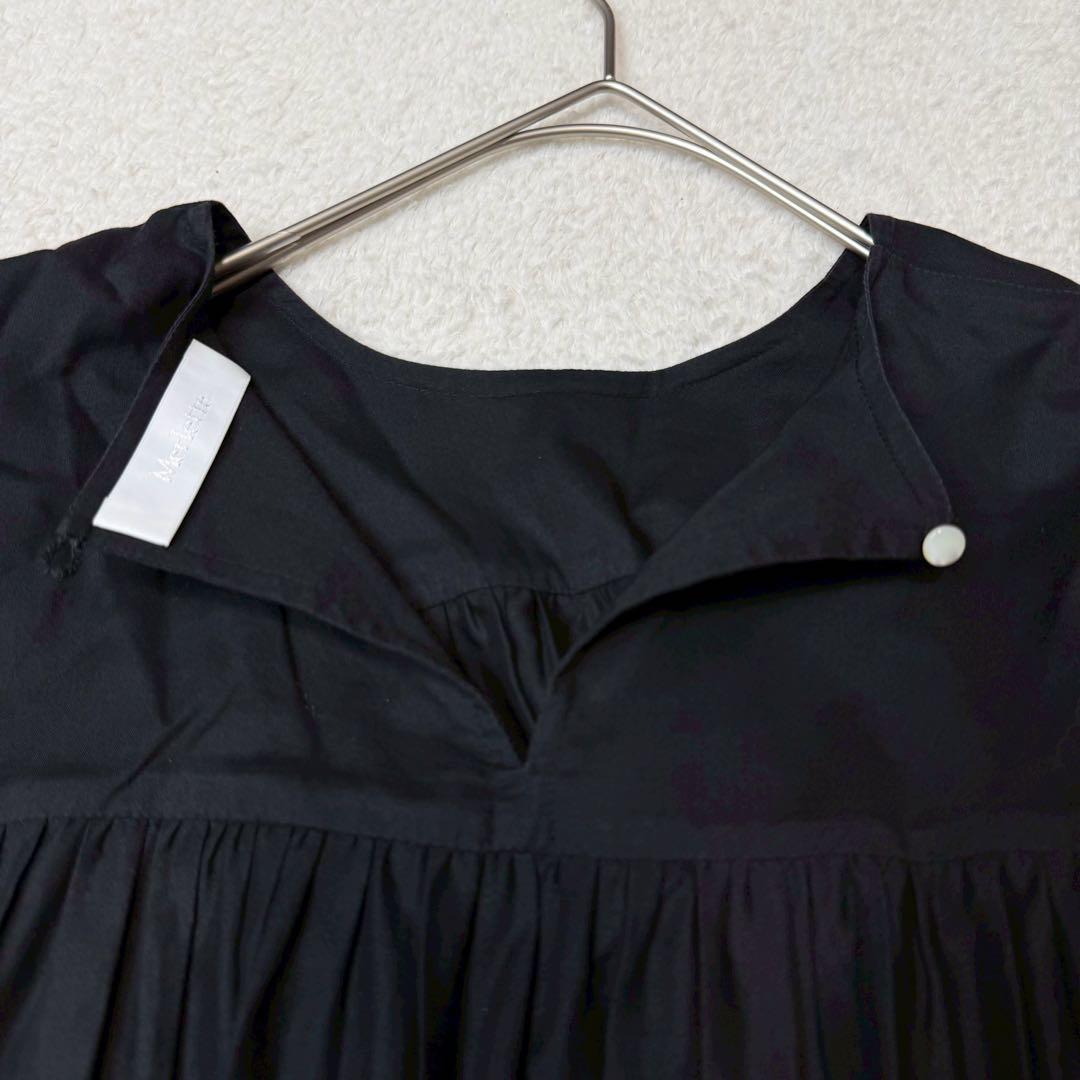 極美品✨マーレット 24SS ソリマン ティアードボリュームワンピース ブラック