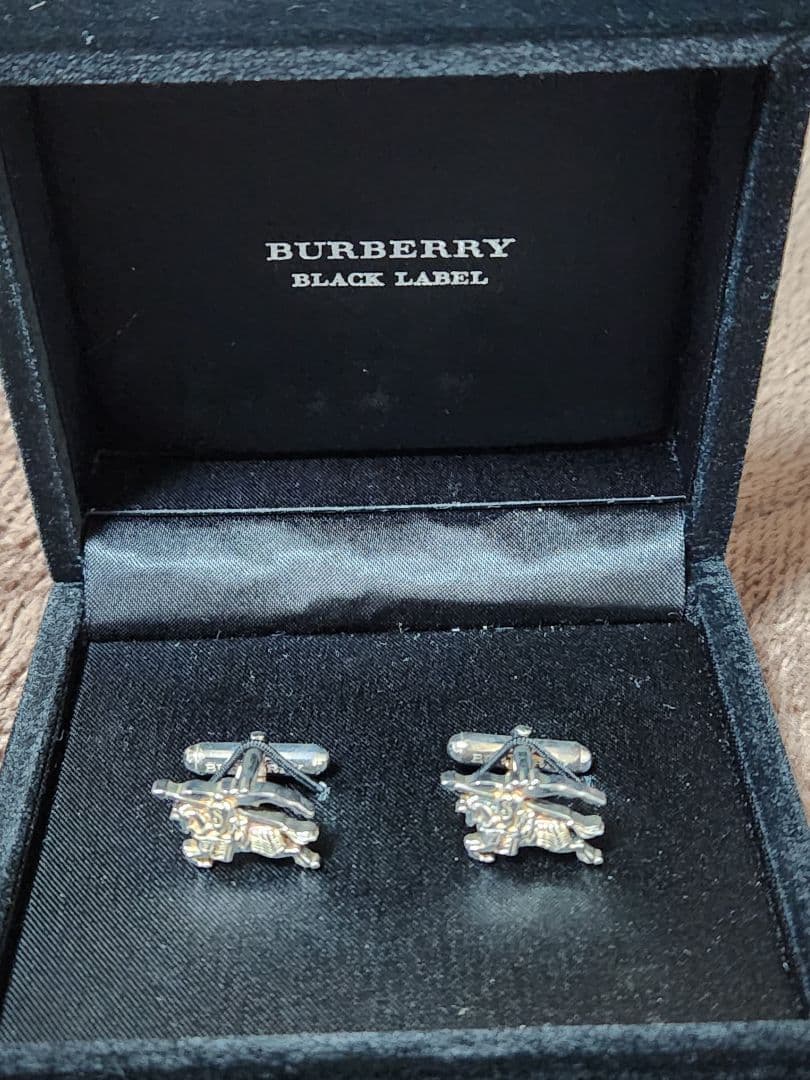 Burberry•バーバリーブラックレーベル★カフス★純銀製•三陽商会