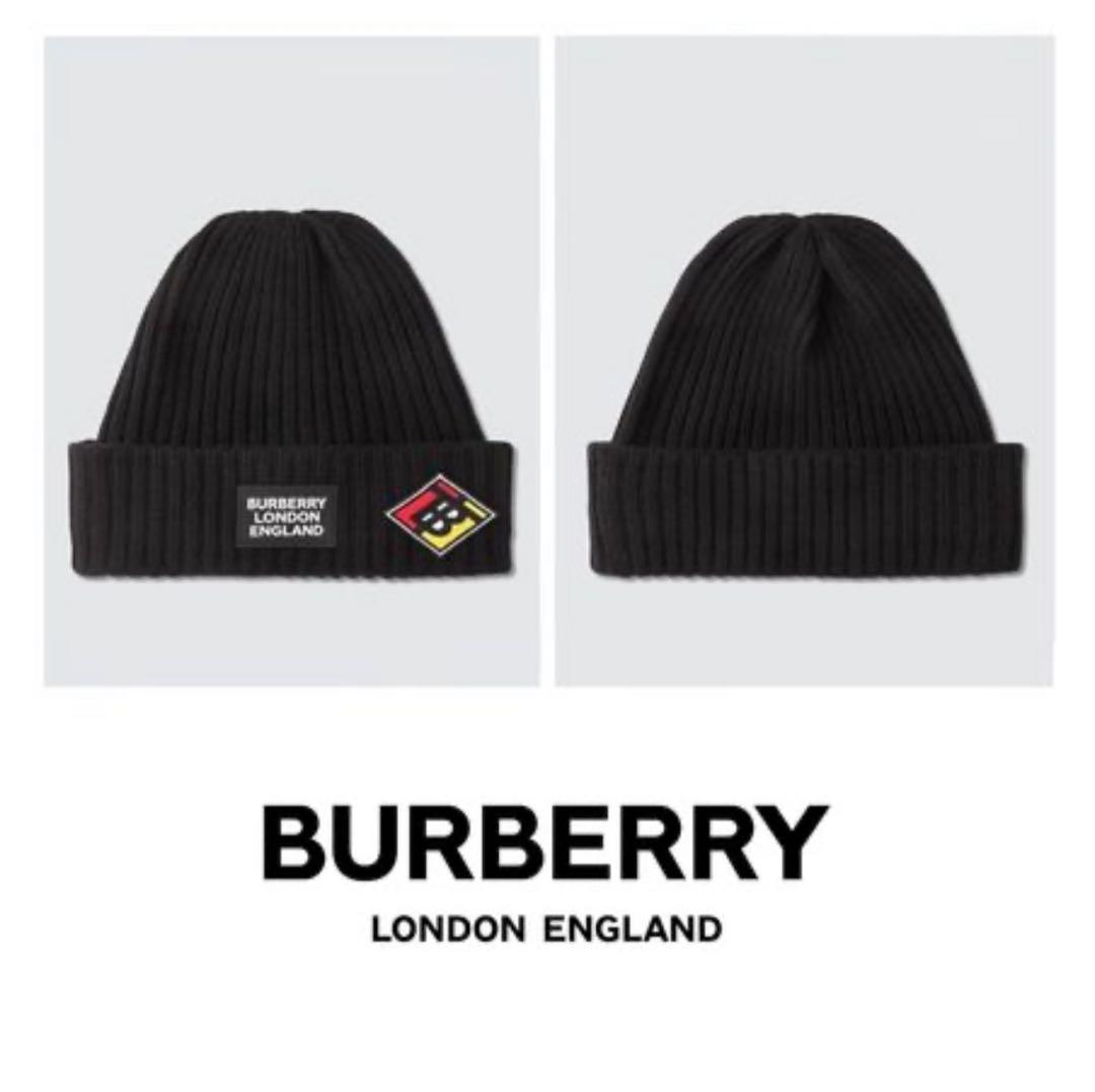 BURBERRY ロゴ グラフィック ウール ビーニー