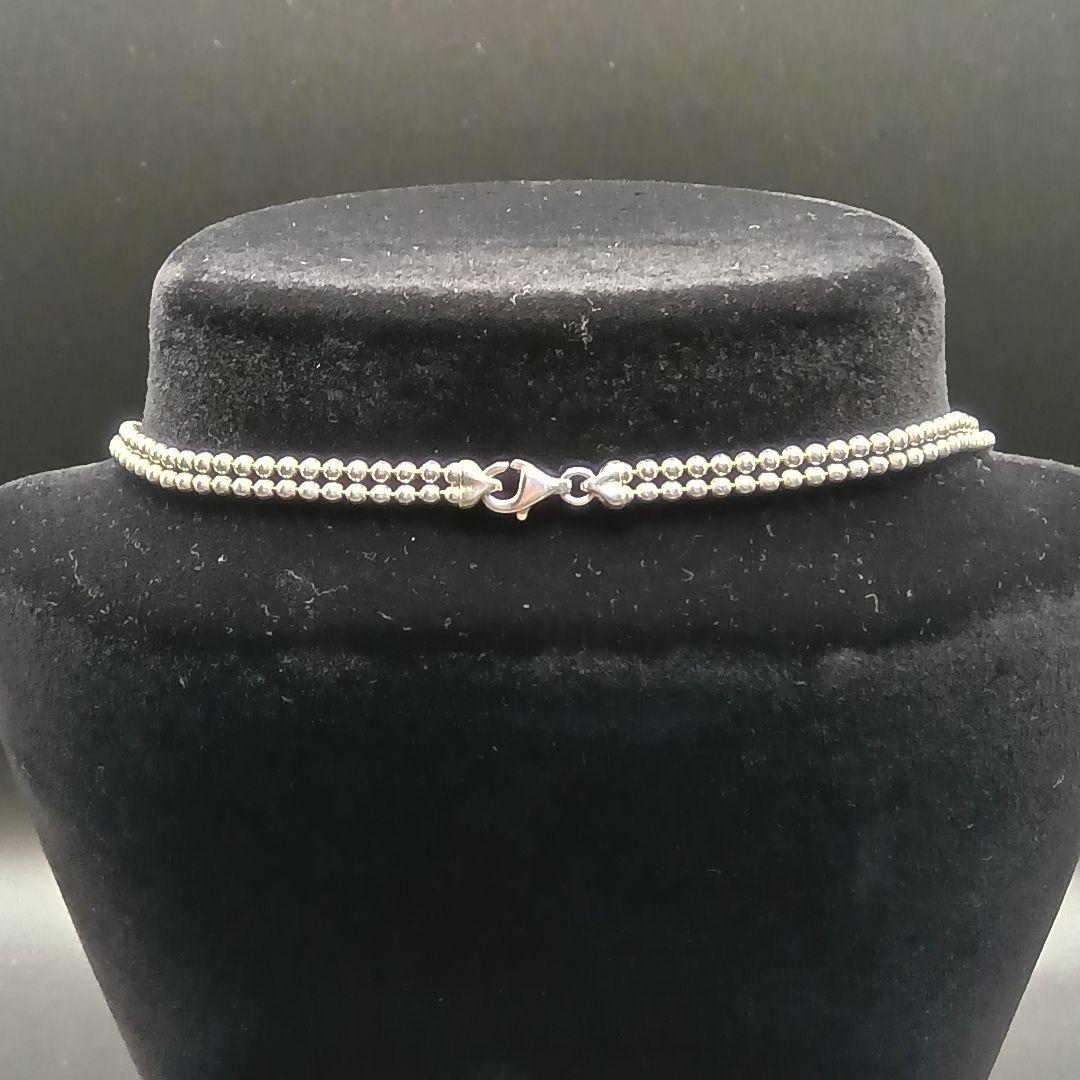 GUCCI プレート 純正ダブルチェーン ネックレス 24g SILVER925