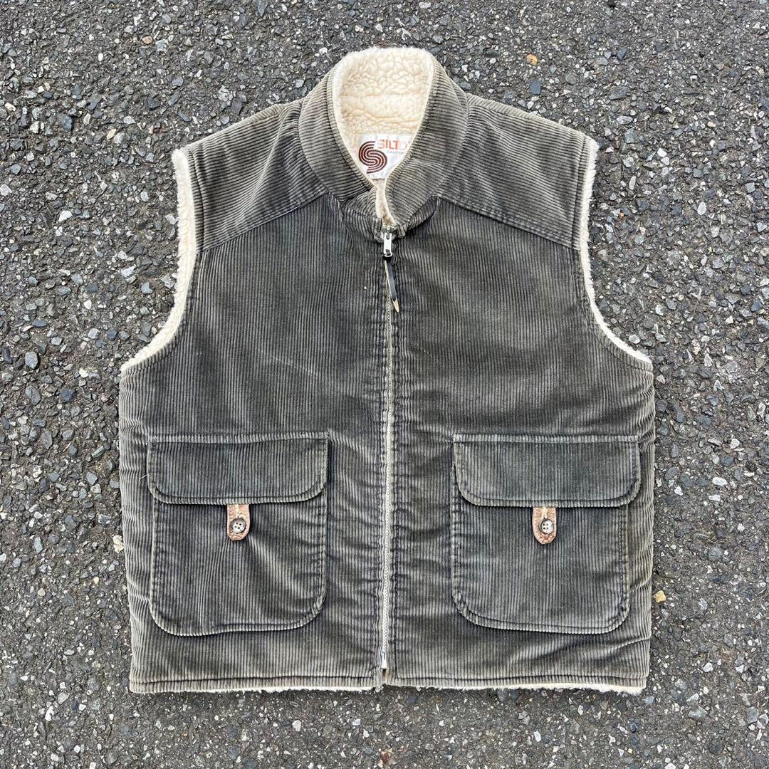 70's シルトン 裏ボア コーデュロイ ベルト ボア TALON ZIP 丈短
