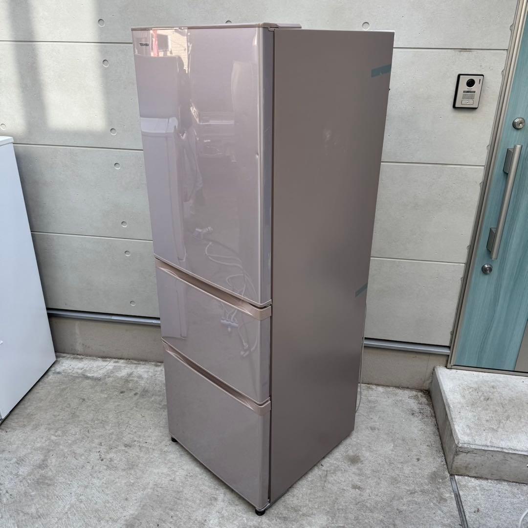 213⭐️2017年製★東芝　冷蔵庫　大型　3ドア　自動製氷　363L 大容量