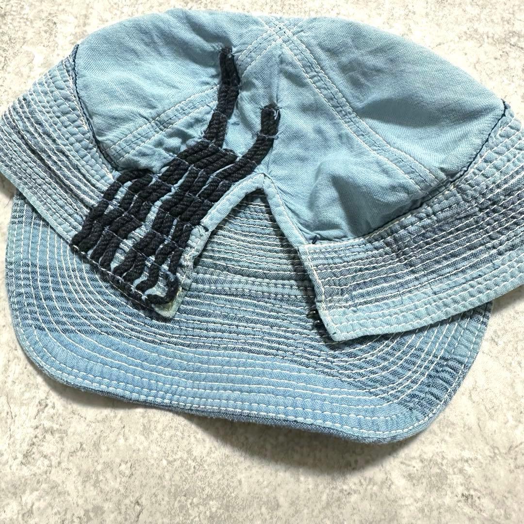 初期 KAPITAL キャピタル 老人と海 国旗タグ デニム ワークキャップ