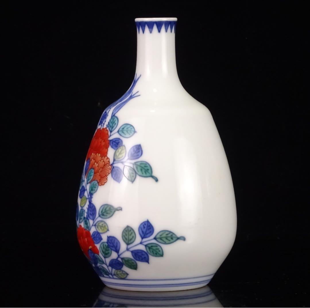 十二代　今泉今右衛門　色鍋島　花文　花瓶　一輪挿　花器　壷　花入　小花瓶　有田焼