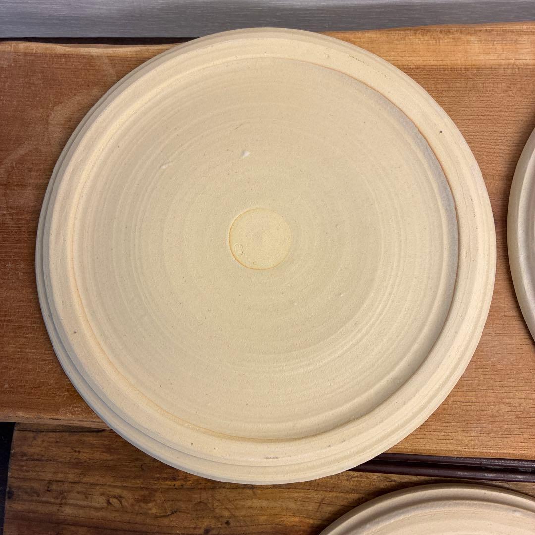 あおい新品　陶器　陶芸作家　プレート皿3枚　412