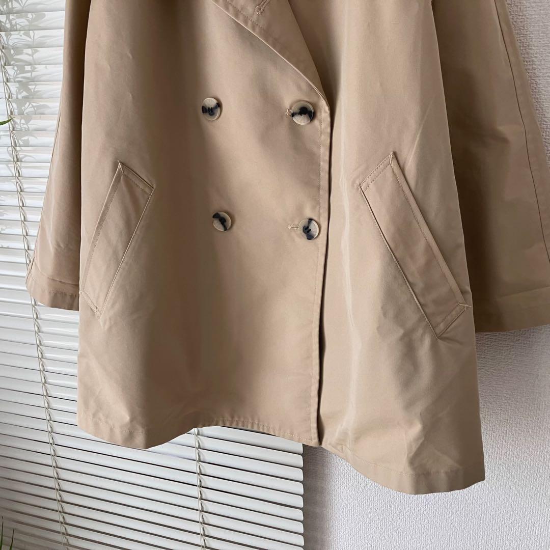 【2024SS】relume ショートトレンチコート 春コート 36 ベージュ