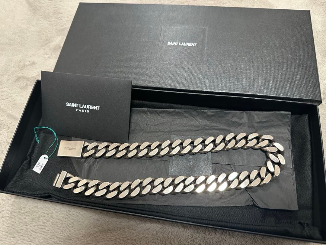 SAINT LAURENT サンローラン　メタルカーブチェーンネックレス
