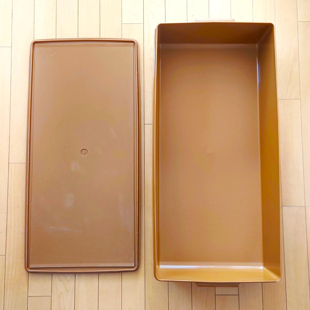 3個セット タッパーウェア スーパーケース ロング セピア 衣装ケース 在庫多数