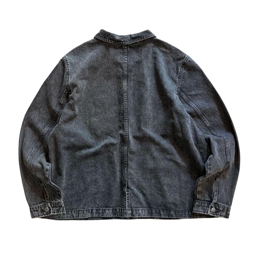 名作 OLD NAVY ブラックデニム カバーオール XXL