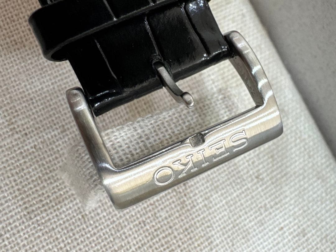 SEIKO クロノグラフ 10BAR シルバー/ブラック　クォーツ