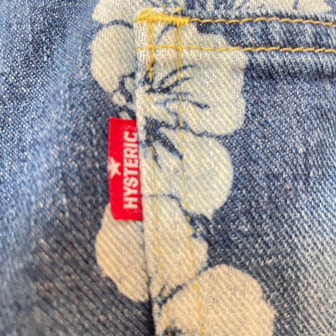 HYSTERIC GLAMOUR 90sハイビスカス柄 デニムパンツ