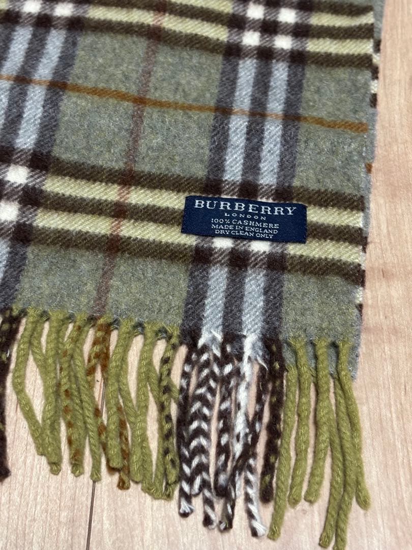 BURBERRY 100%カシミヤ チェックマフラーストールショールスカーフ2点