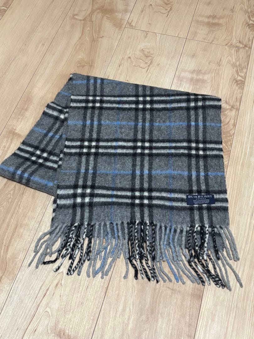 BURBERRY 100%カシミヤ チェックマフラーストールショールスカーフ2点