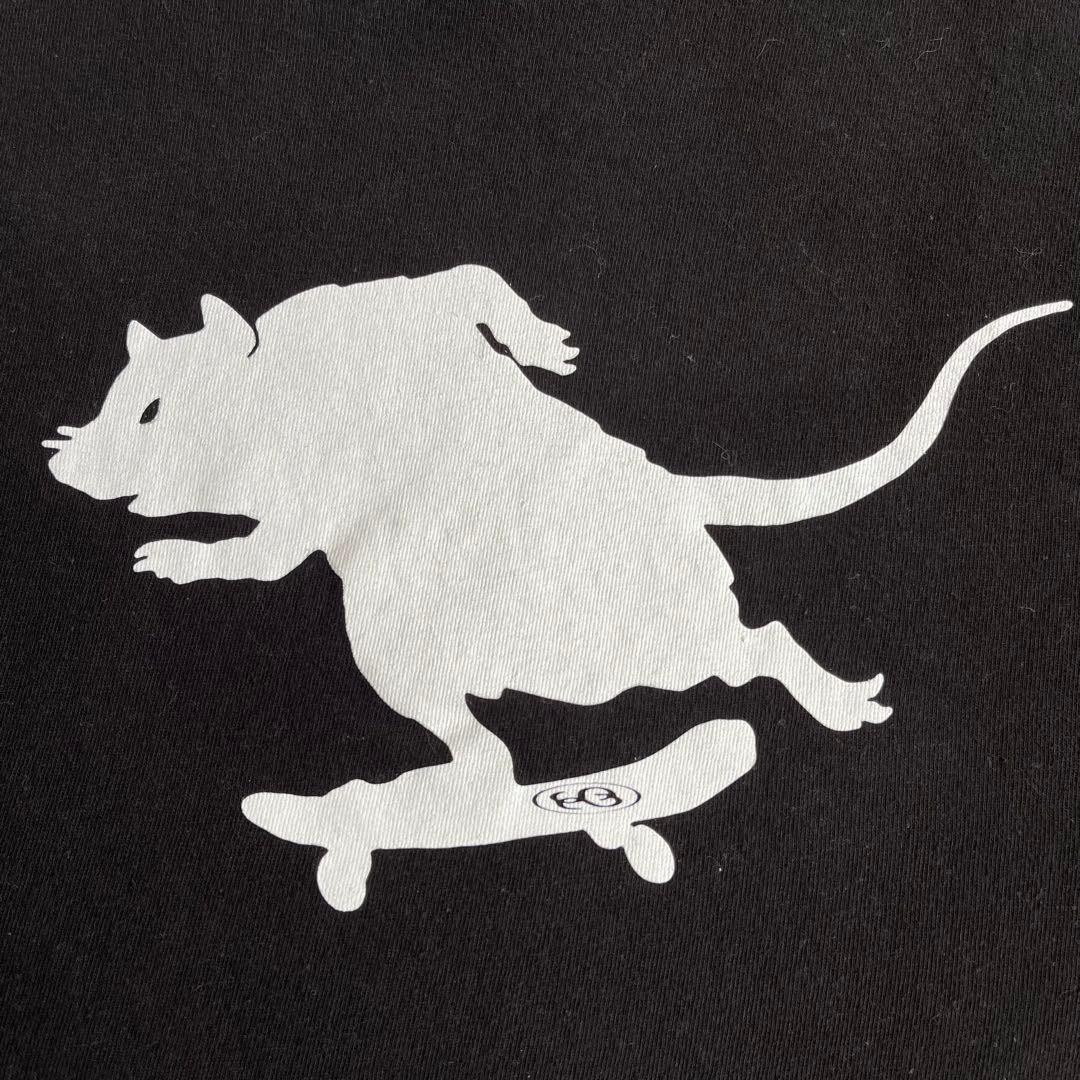 “sk8 rat” STUSSY プリント BLACK Tシャツ XL STU