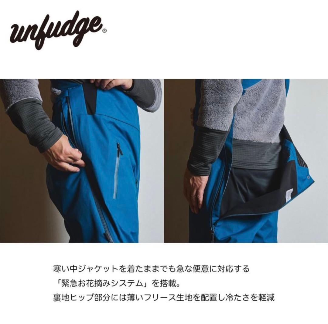 unfudge GENTLE BIB PANTS ブラック Lサイズ 25-26