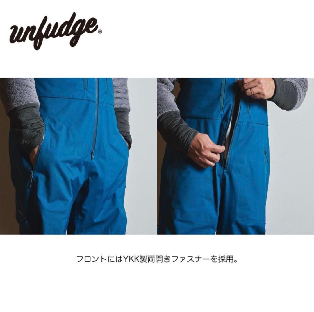 unfudge GENTLE BIB PANTS ブラック Lサイズ 25-26