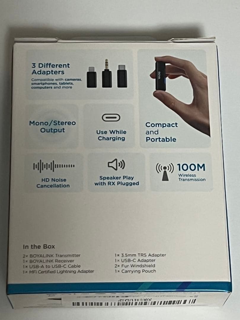 【超美品】BOYALINK A2ワイヤレスマイク　ピンマイク無線ラベリアマイク