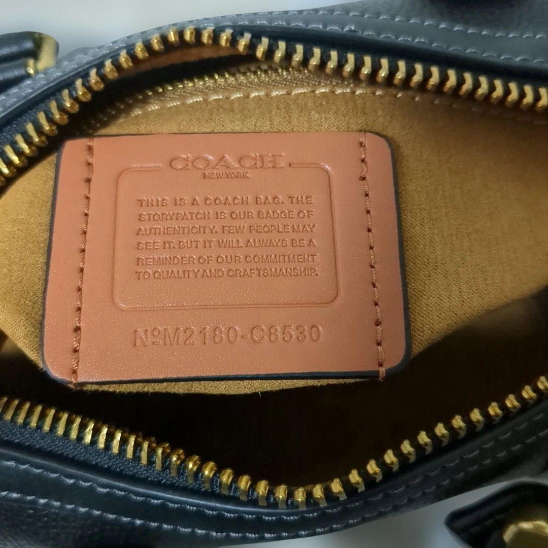新品 COACH ルビーサッチェル25 ブラック ミニボストンバッグ