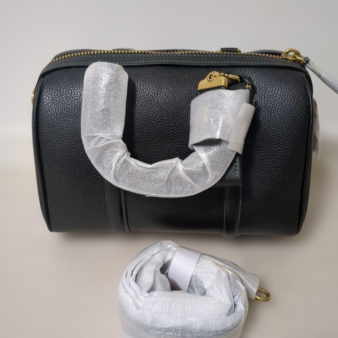 新品 COACH ルビーサッチェル25 ブラック ミニボストンバッグ