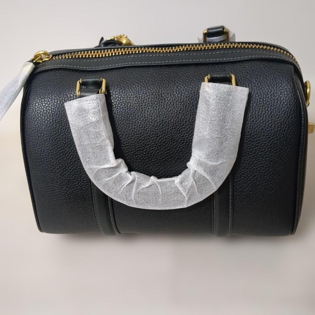 新品 COACH ルビーサッチェル25 ブラック ミニボストンバッグ