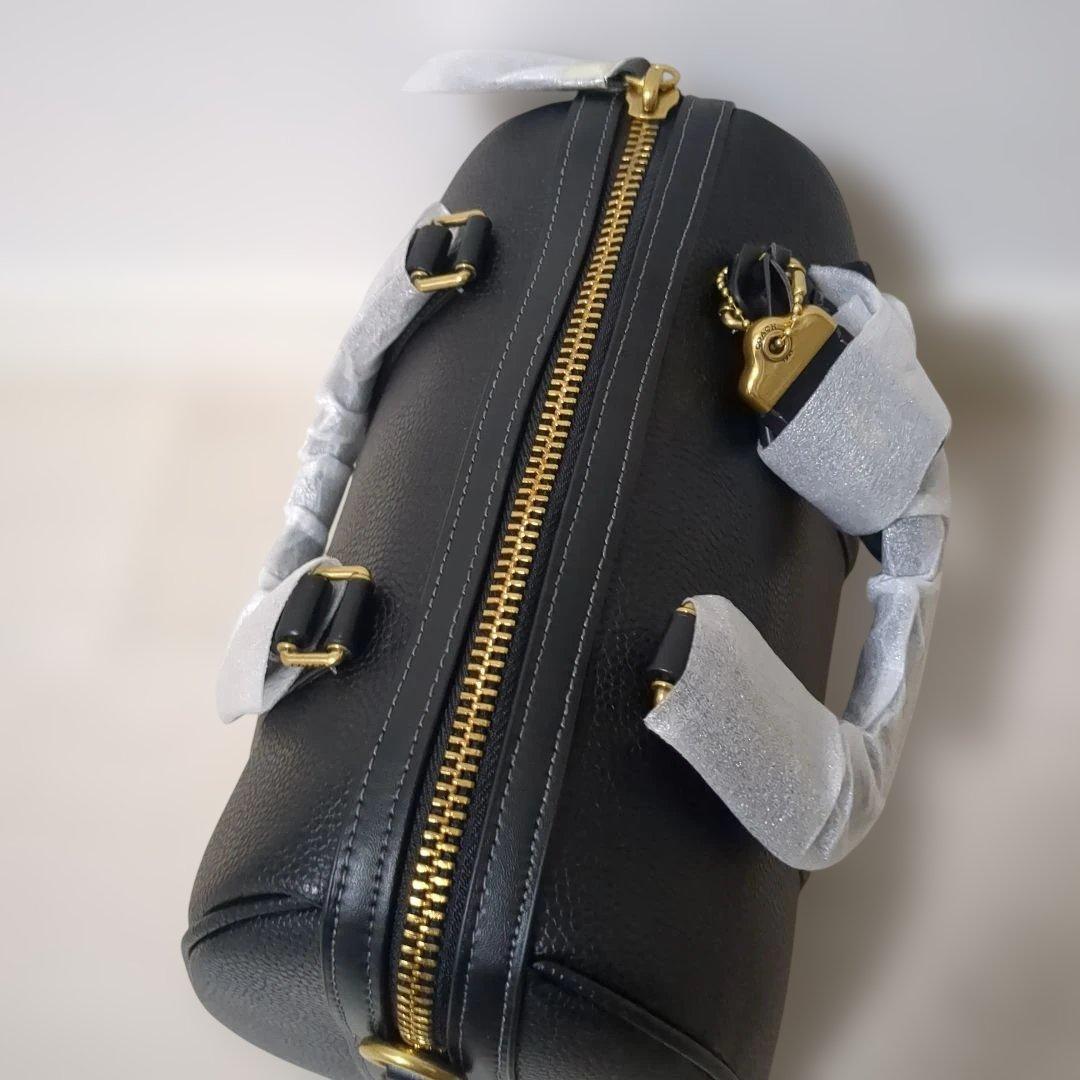 新品 COACH ルビーサッチェル25 ブラック ミニボストンバッグ