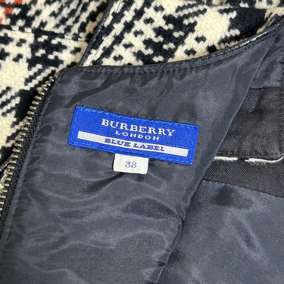 BURBERRY BLUE LABEL チェック ウール ワンピース