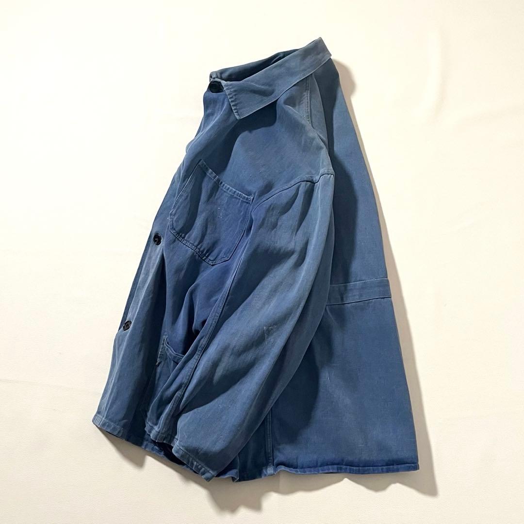【60s】フレンチ ワーク　カバーオール　ジャケット　SANFOR社製　ブルー