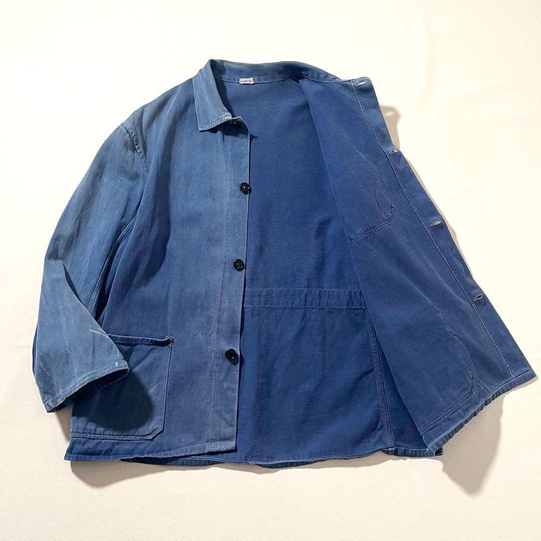 【60s】フレンチ ワーク　カバーオール　ジャケット　SANFOR社製　ブルー