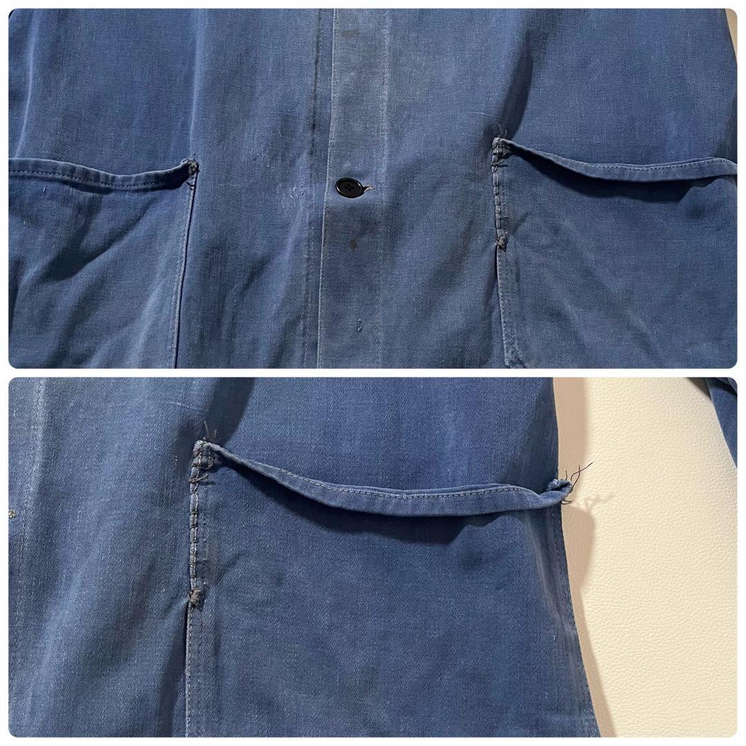 【60s】フレンチ ワーク　カバーオール　ジャケット　SANFOR社製　ブルー