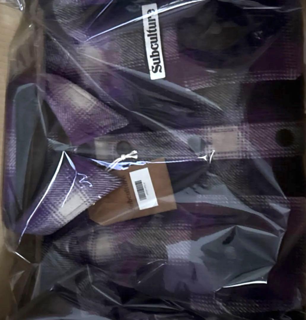 ジャケット・アウター subculture OMBRE CHECK JACKET / PURPLE