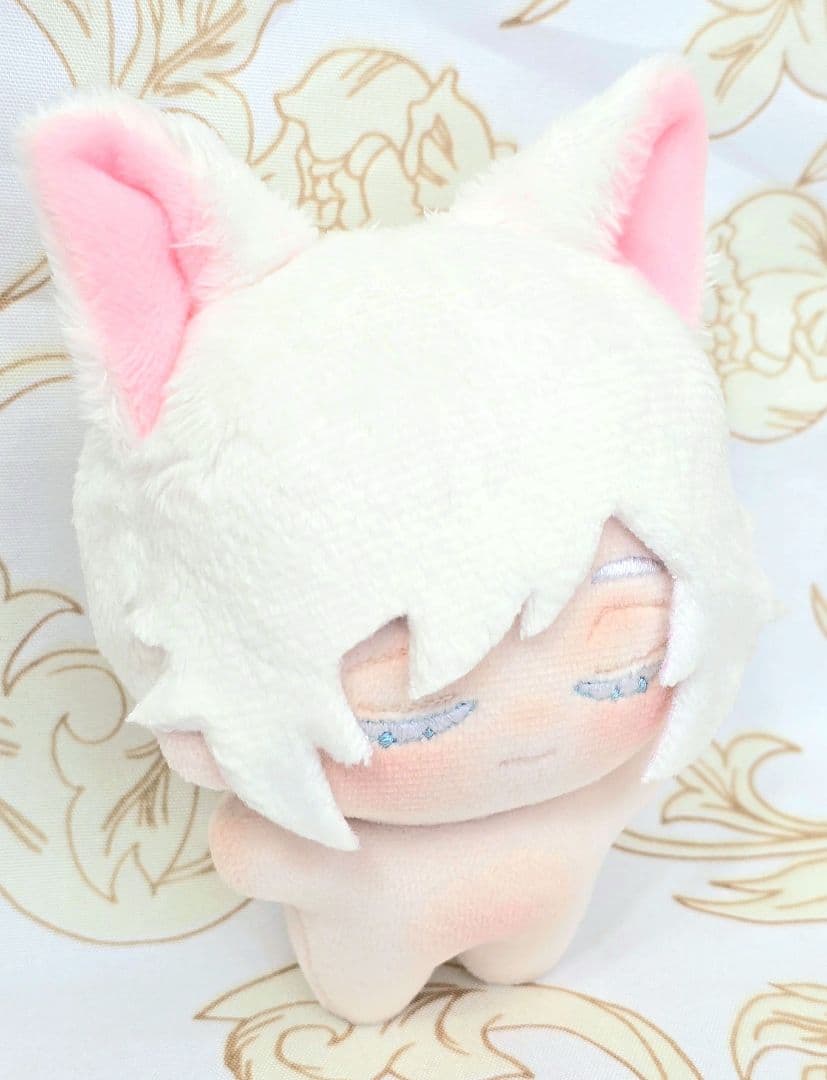 自作 無属性 ぬいぐるみ 白猫くん 10cm