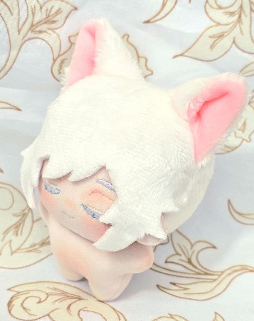 自作 無属性 ぬいぐるみ 白猫くん 10cm