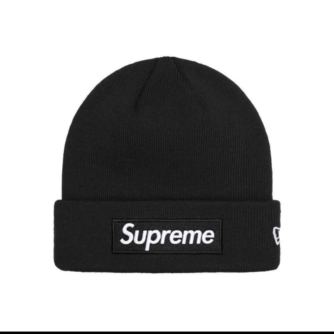 はーざん Supreme × New Era ボックスロゴ ビーニー 黒