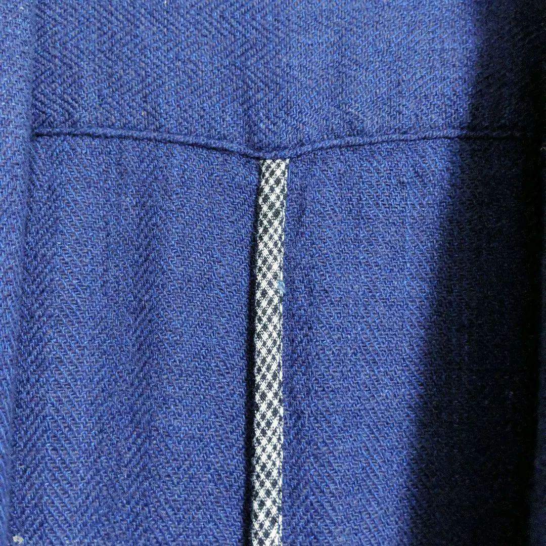 fog linen work リネンウール ヘリンボーン コートワンピース