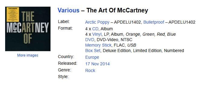 The Art Of McCartney 限定デラックスボックス 未開封