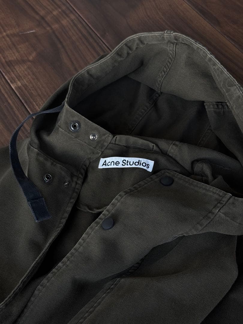 【Acne Studios】フーデッドモッズコート / オリーブ